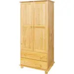 M&ouml;belix Kleiderschrank Kiefer Natur Naturfarben B: 82 cm