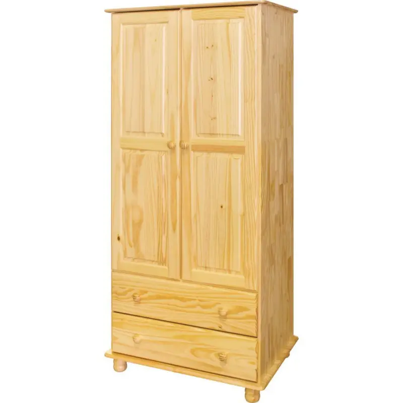 Kleiderschrank Kiefer Natur Naturfarben B: 82 cm