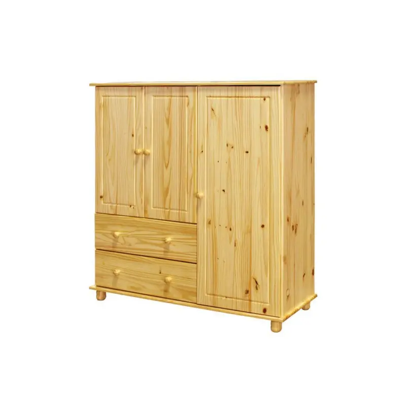 Dreht&uuml;renschrank Naturfarben B: 132 cm