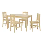 M&ouml;belix Tischgruppe Naturfarben L: 118cm
