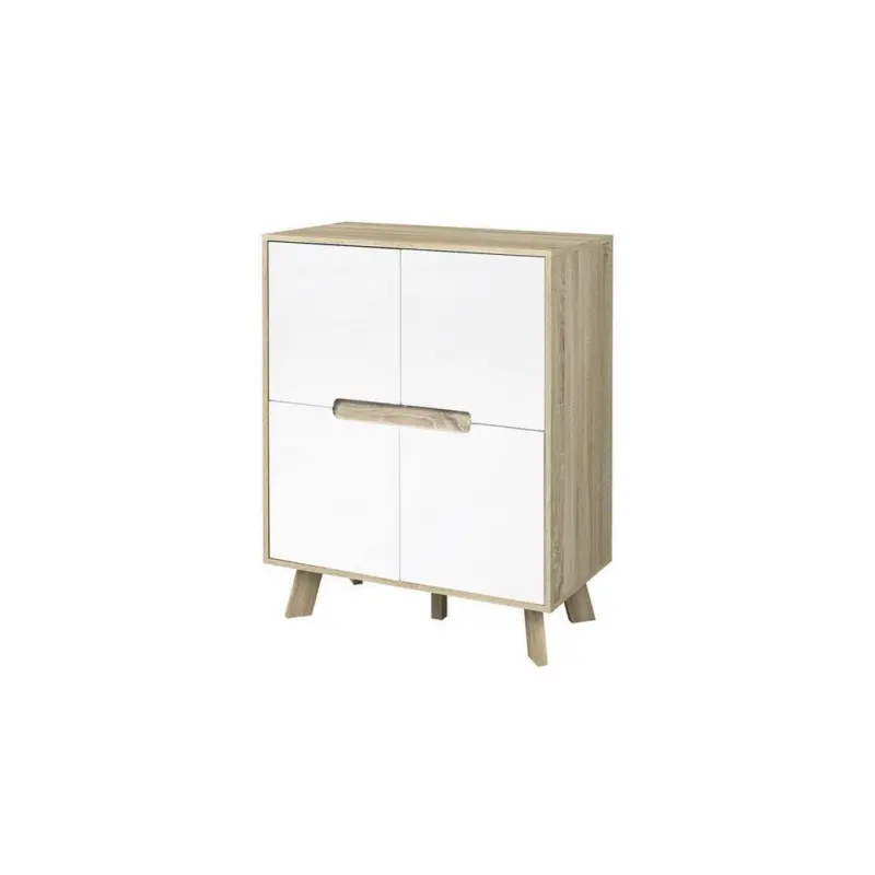 Kommode Wei&szlig;, Naturfarben B: 80cm