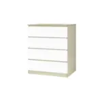 M&ouml;belix Kommode Wei&szlig;, Naturfarben B: 80cm