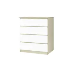 Kommode Wei&szlig;, Naturfarben B: 80cm