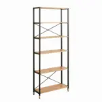 M&ouml;belix Leiterregal Naturfarben/Schwarz B: 85 cm