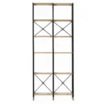 M&ouml;belix Regal Naturfarben/Schwarz B: 87,5 cm