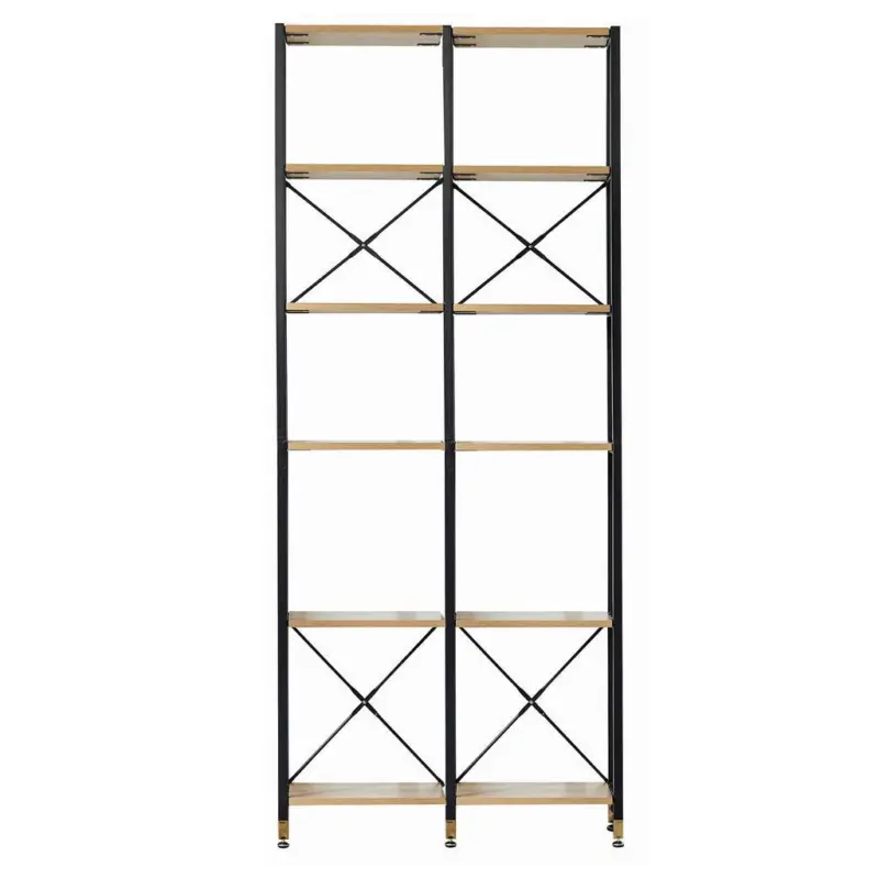 Regal Naturfarben/Schwarz B: 87,5 cm