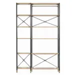 M&ouml;belix Regal Naturfarben/Schwarz B: 127,5cm