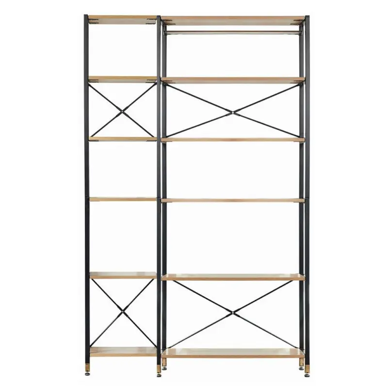 Regal Naturfarben/Schwarz B: 127,5cm