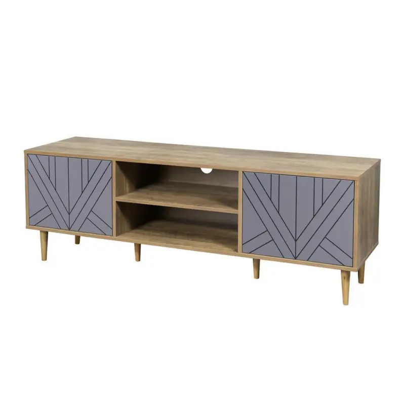 Lowboard Grau, Naturfarben B: 160cm