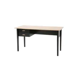 Schreibtisch Naturfarben, Schwarz L: 140cm