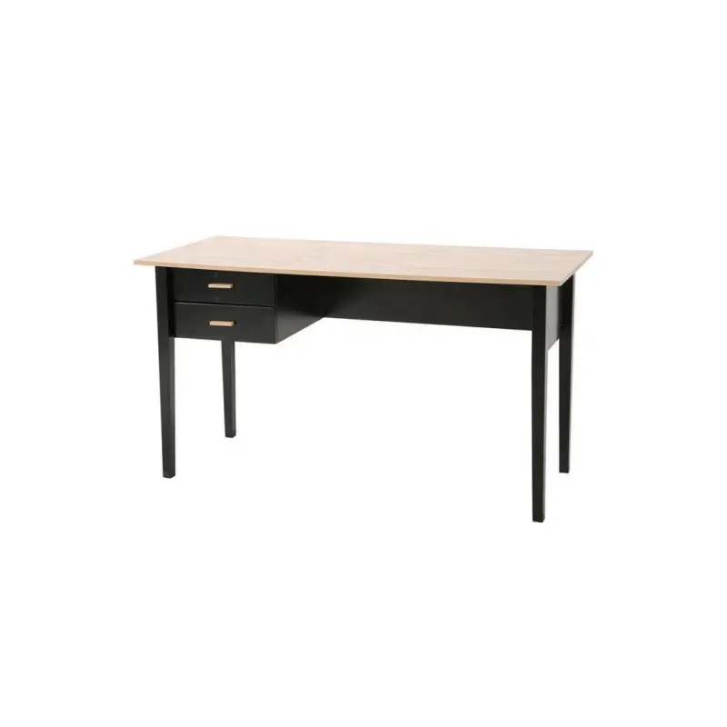 Schreibtisch Naturfarben, Schwarz L: 140cm