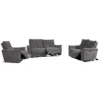 M&ouml;belix 3-Sitzer-Sofa Tokio mit Relaxfunktion Grau B: 200 cm