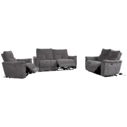 3-Sitzer-Sofa Tokio mit Relaxfunktion Grau B: 200 cm
