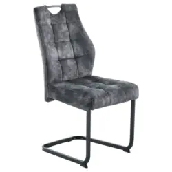 Schwingstuhl Emilia Vintage Anthrazit gepolstert