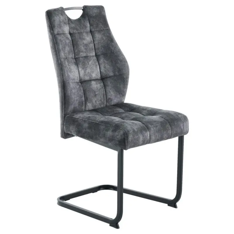 Schwingstuhl Emilia Vintage Anthrazit gepolstert