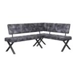 M&ouml;belix Eckbank Anthrazit Webstoff Donna 200x150 cm