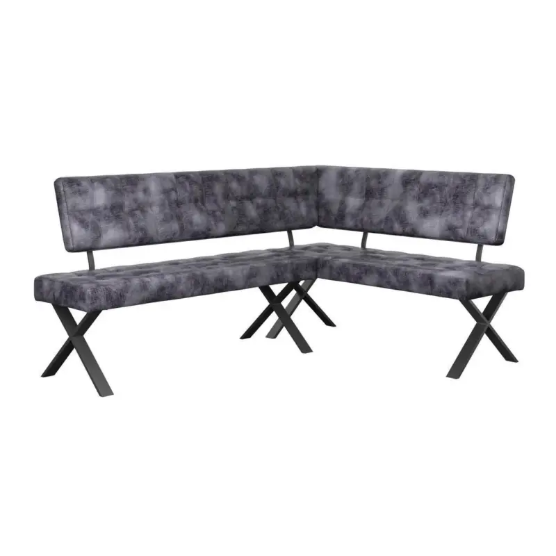 Eckbank Anthrazit Webstoff Donna 200x150 cm