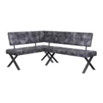 M&ouml;belix Eckbank Anthrazit Webstoff Donna Re 150x200 cm