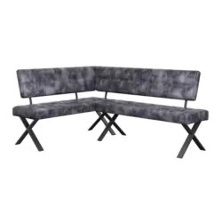 Eckbank Anthrazit Webstoff Donna Re 150x200 cm