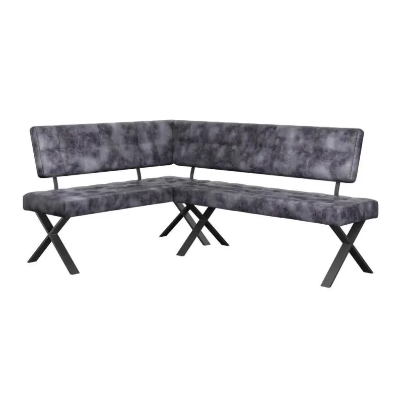 Eckbank Anthrazit Webstoff Donna Re 150x200 cm