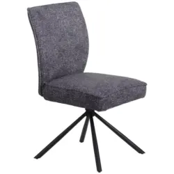 Stuhl Ellen Webstoff anthrazit, B: 49 cm