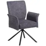 M&ouml;belix Vierfu&szlig;stuhl Ellen II Webstoff anthrazit , B: 49 cm