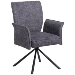 Vierfu&szlig;stuhl Ellen II Webstoff anthrazit , B: 49 cm