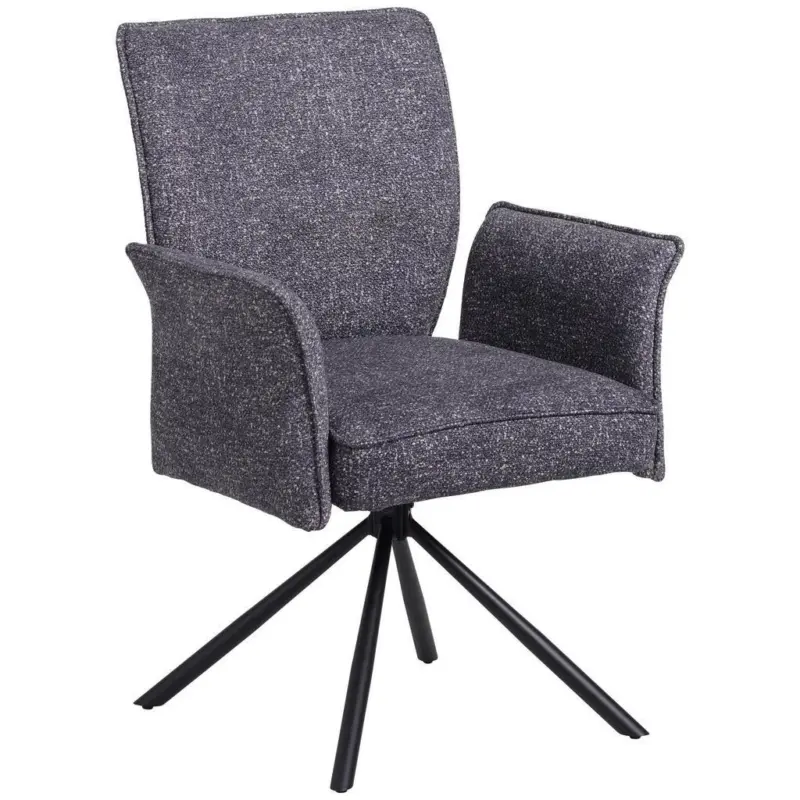 Vierfu&szlig;stuhl Ellen II Webstoff anthrazit , B: 49 cm