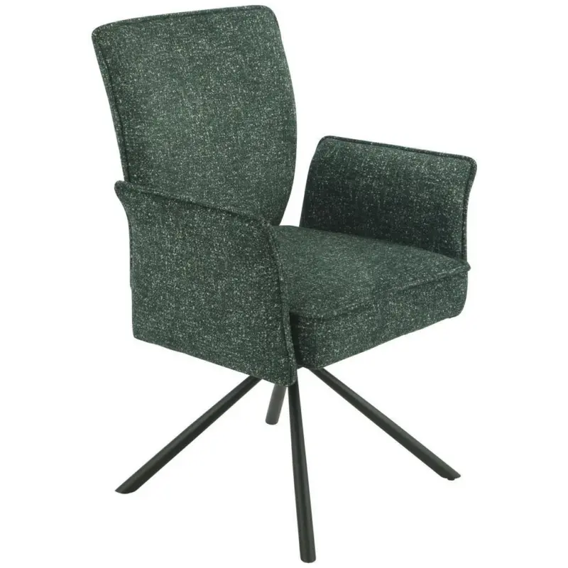 Vierfu&szlig;stuhl Ellen II Webstoff gr&uuml;n, B: 49 cm