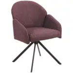 M&ouml;belix Armlehnstuhl Holly drehbar Webstoff Lila, B: 56,5 cm