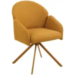 M&ouml;belix Armlehnstuhl Holly drehbar Webstoff Curry, B: 56,5 cm