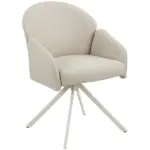 M&ouml;belix Armlehnstuhl Holly drehbar Webstoff Beige, B: 56,5 cm