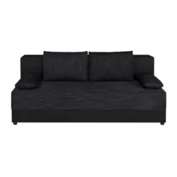 SCHLAFSOFA Lucy Schwarz B: 200 cm