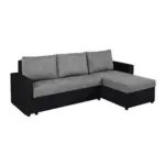 M&ouml;belix Ecksofa mit Schlaffunktion Hit Grau/Schwarz S: 147x228 cm