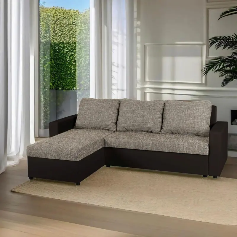 Ecksofa Hit Cappuccino/Mokka S: 147x228 cm