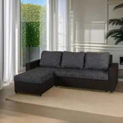 ECKSOFA Hit Schwarz S: 147x228 cm