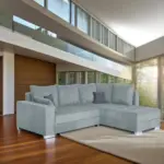 M&ouml;belix Ecksofa mit Schlaffunktion & Bettkasten Lars Mintgr&uuml;n