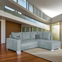 Ecksofa mit Schlaffunktion & Bettkasten Lars Mintgr&uuml;n