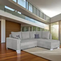 ECKSOFA Lars Taupe S: 260x218 cm