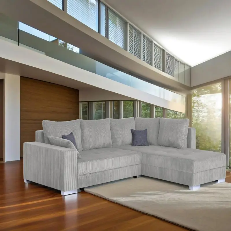 ECKSOFA Lars Taupe S: 260x218 cm