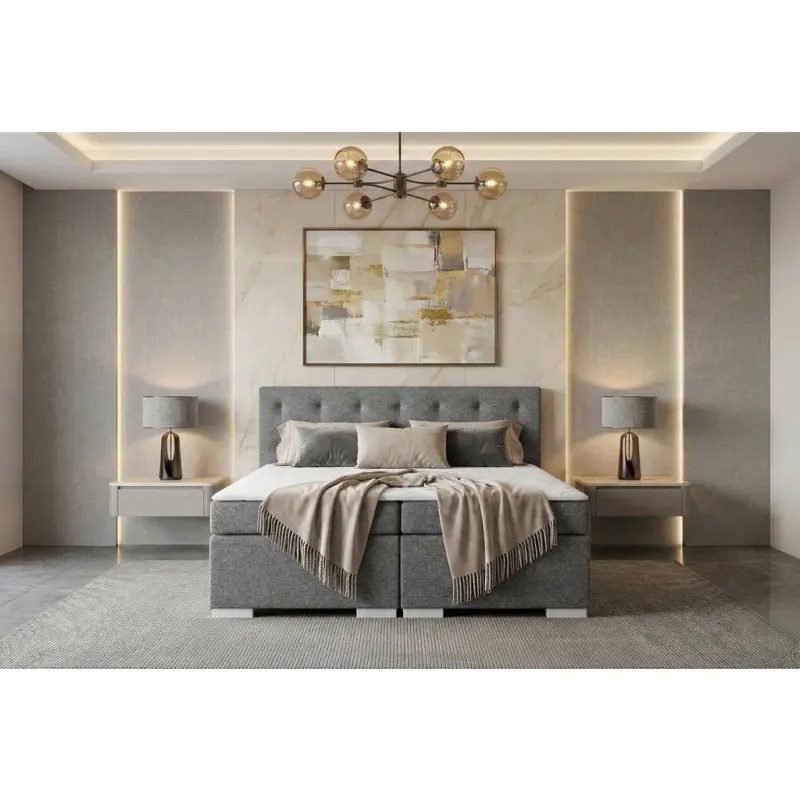 Boxspringbett mit Topper 180x200 Korfu