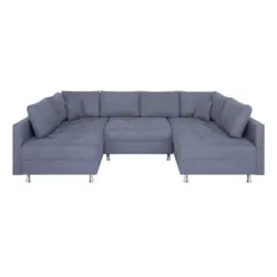 Wohnlandschaft Sofia mit Schlaffunktion Grau