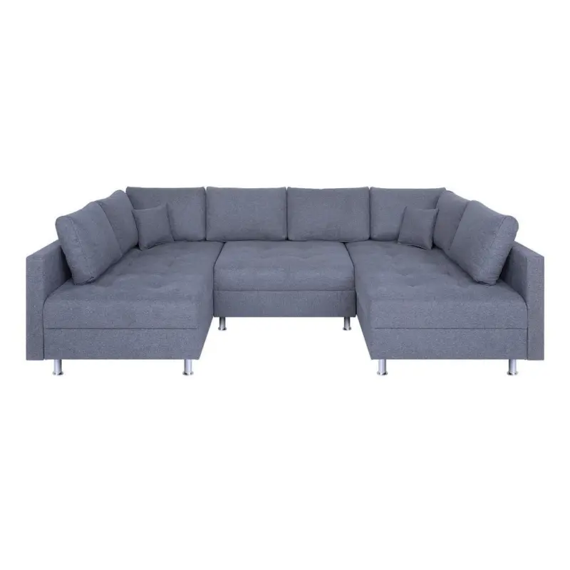 Wohnlandschaft Sofia mit Schlaffunktion Grau