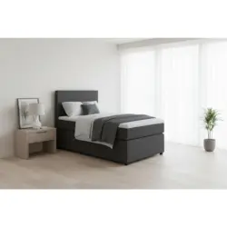 Boxspringbett Togo 90 90x200 cm Anthrazit