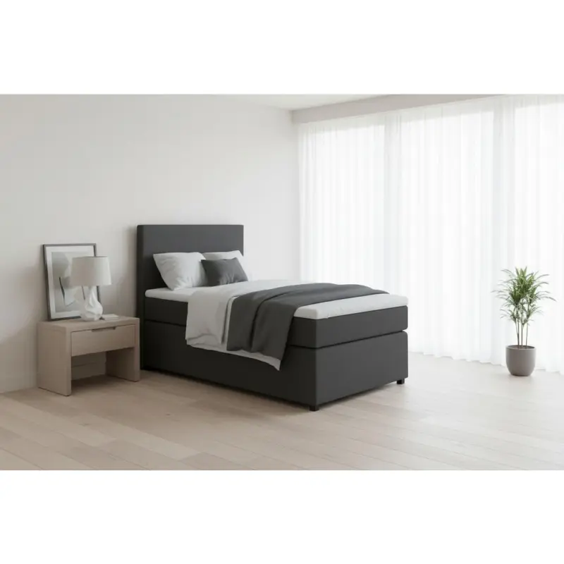 Boxspringbett Togo 90 90x200 cm Anthrazit