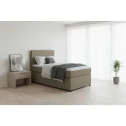 Boxspringbett 90x200 Sandfarben