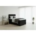 M&ouml;belix Boxspringbett Togo 90 90x200 Graphitfarben