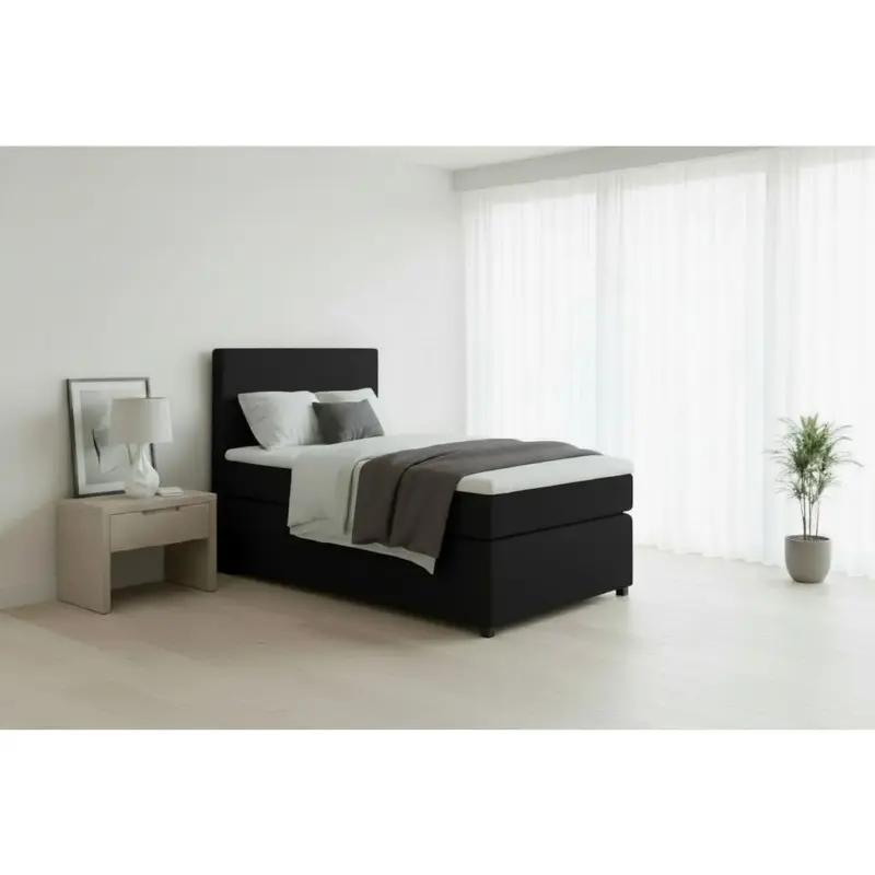 Boxspringbett Togo 90 90x200 Graphitfarben