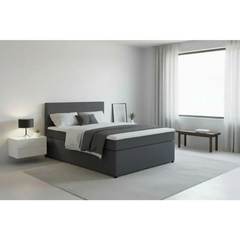 Boxspringbett Togo 140 140x200 Anthrazit