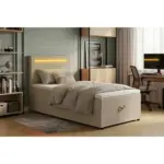 M&ouml;belix Boxbett Pisa 100 LED 100x200 Beige